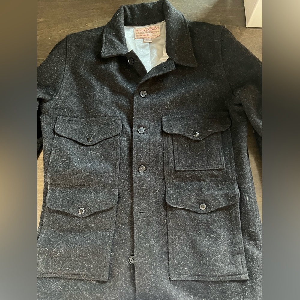 Filson Mackinaw Cruiser Charcoal Seattle Cut Size Medium
